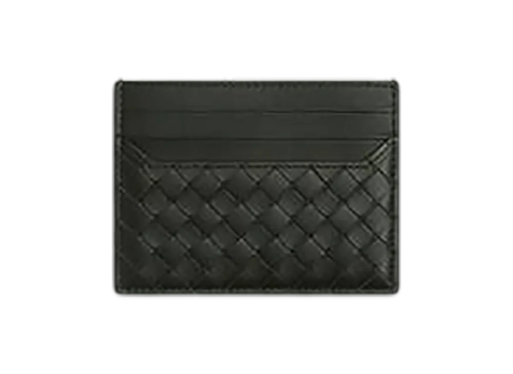 Bottega Veneta Intrecciato Piccolo Card Case "Dark Green"