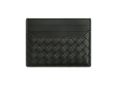 Bottega Veneta Intrecciato Piccolo Card Case "Dark Green"