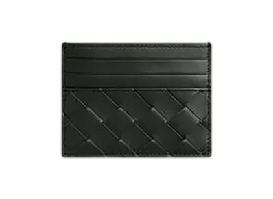 Bottega Veneta Intrecciato Credit Card Case "Dark Moss"