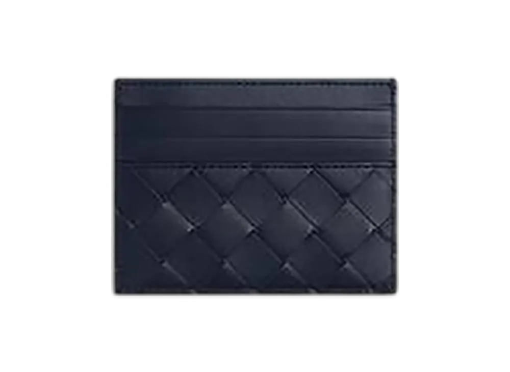 Bottega Veneta Intrecciato Credit Card Case "Abyss/Cypress"