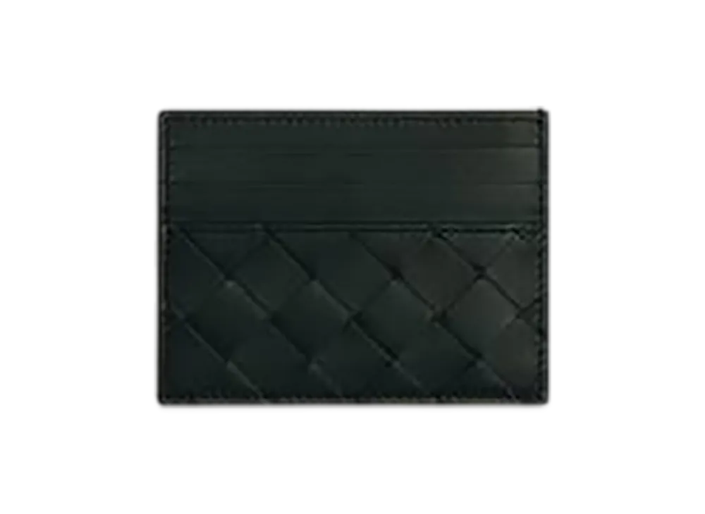 Bottega Veneta Intrecciato Credit Card Case "Dark Green"