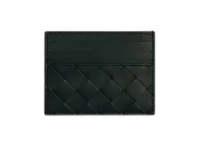 Bottega Veneta Intrecciato Credit Card Case "Dark Green"