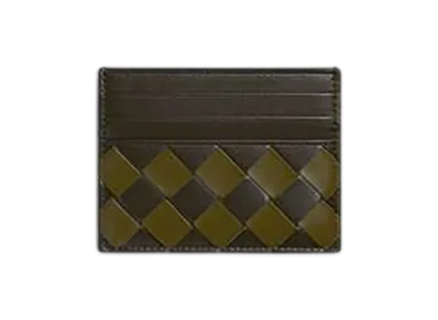 Bottega Veneta Intrecciato Credit Card Case "Khaki/Olive Oil"