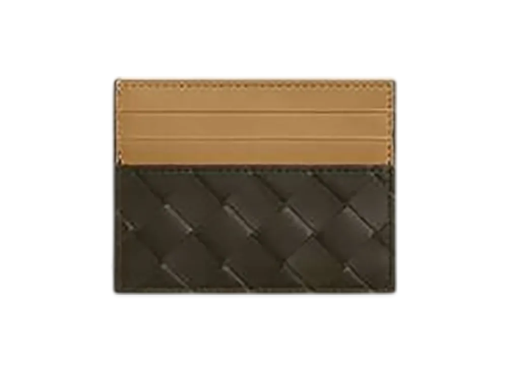 Bottega Veneta Intrecciato Credit Card Case "Khaki/Dark Praline"