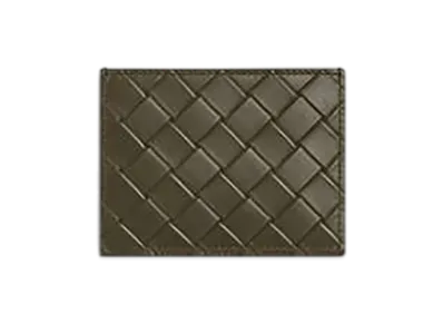 Bottega Veneta Intrecciato Stamp Credit Card Case "Cypress"