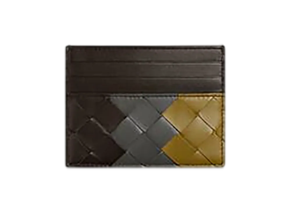 Bottega Veneta Intrecciato Credit Card Case "Fondente/Lapiri/Limonite"
