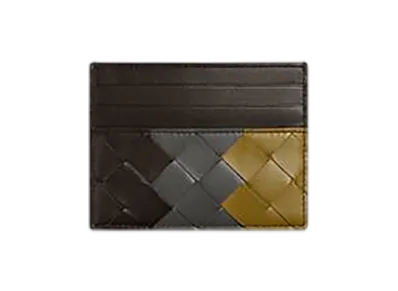 Bottega Veneta Intrecciato Credit Card Case "Fondente/Lapiri/Limonite"