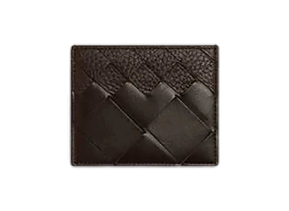 Bottega Veneta Intrecciato Credit Card Case "Fondente"