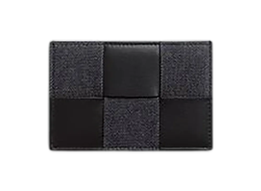 Bottega Veneta Cassette Credit Card Case "Dark Indigo/Black"