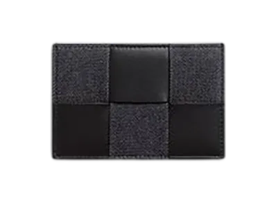 Bottega Veneta Cassette Credit Card Case "Dark Indigo/Black"