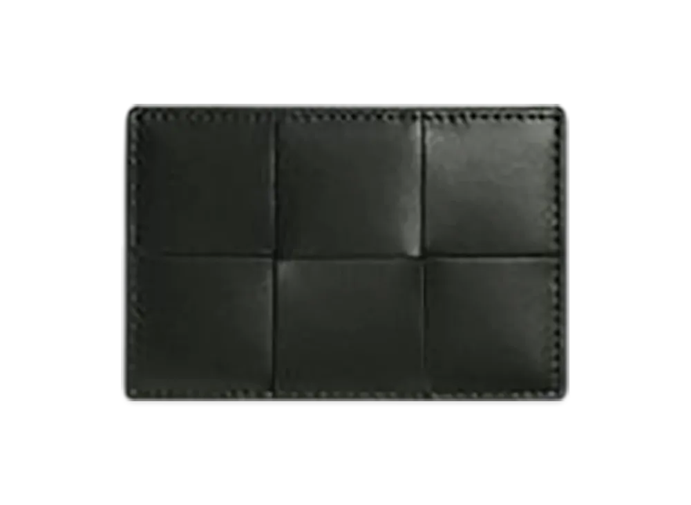 Bottega Veneta Cassette Credit Card Case "Dark Green/Agate Grey"