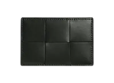 Bottega Veneta Cassette Credit Card Case "Dark Green/Agate Grey"