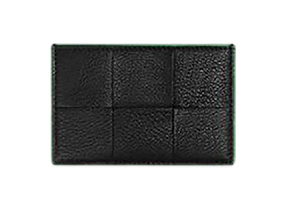 Bottega Veneta Cassette Credit Card Case "Black/Parakeet"