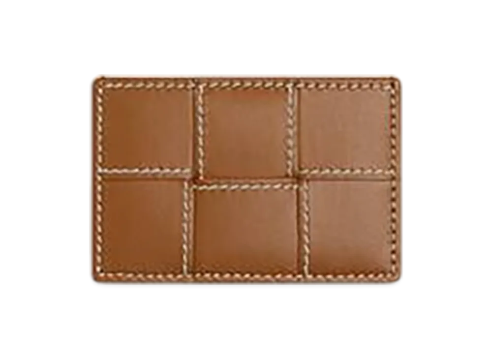 Bottega Veneta Cassette Credit Card Case "Wood Natural"