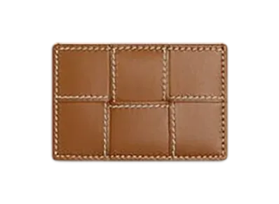 Bottega Veneta Cassette Credit Card Case "Wood Natural"
