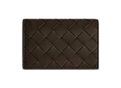 Bottega Veneta Intrecciato Business Card Case "Fondente"