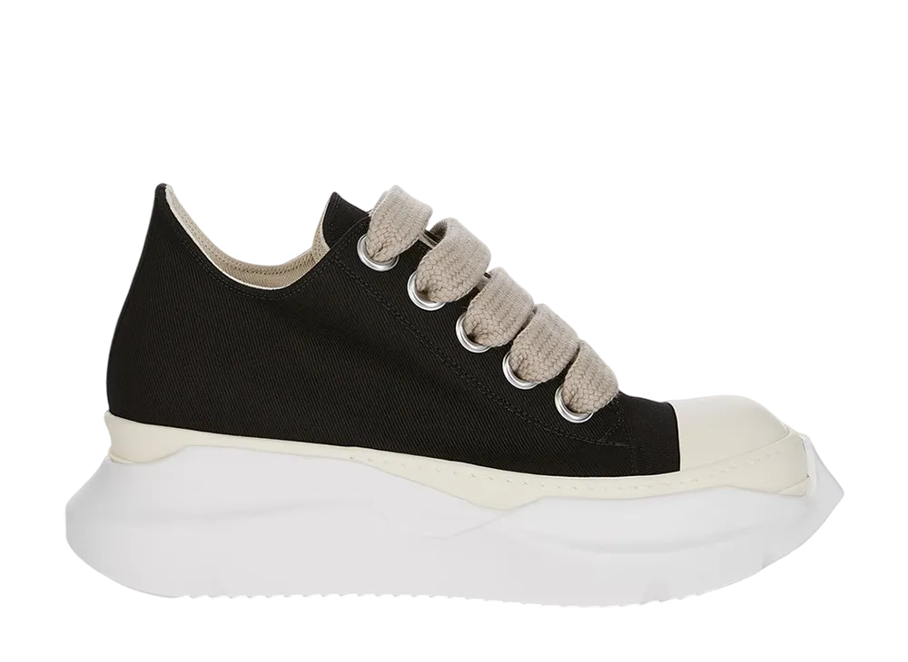 Rick Owens DRKSHDW FW25 Concordians Jumbolace Abstract Low Sneaks "Black/Milk/Milk"