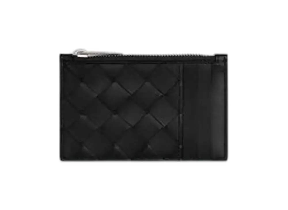Bottega Veneta Zipped Card Case "Black"