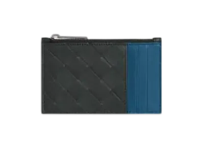Bottega Veneta Intrecciato Zippered Card Case "Aldoars/Deep Pacific"