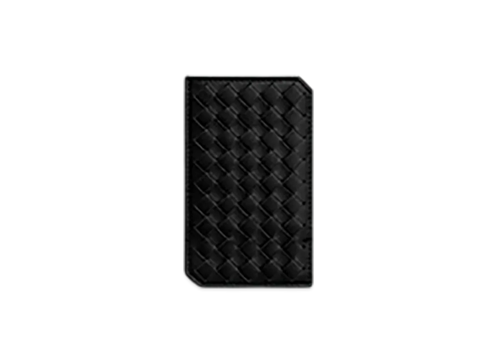 Bottega Veneta Intrecciato Piccolo Vertical Card Case "Black"