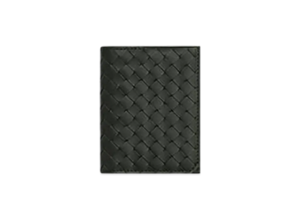Bottega Veneta Intrecciato Piccolo Flap Card Case "Dark Green"