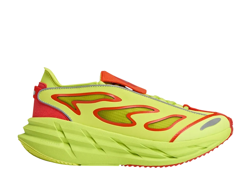 Stella McCartney × adidas Adistar "Collegiate Orange/Preloved Lime/Core Black"
