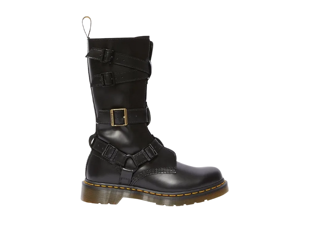 Dr.Martens Blake Tall Leather Buckle Boots "Black"