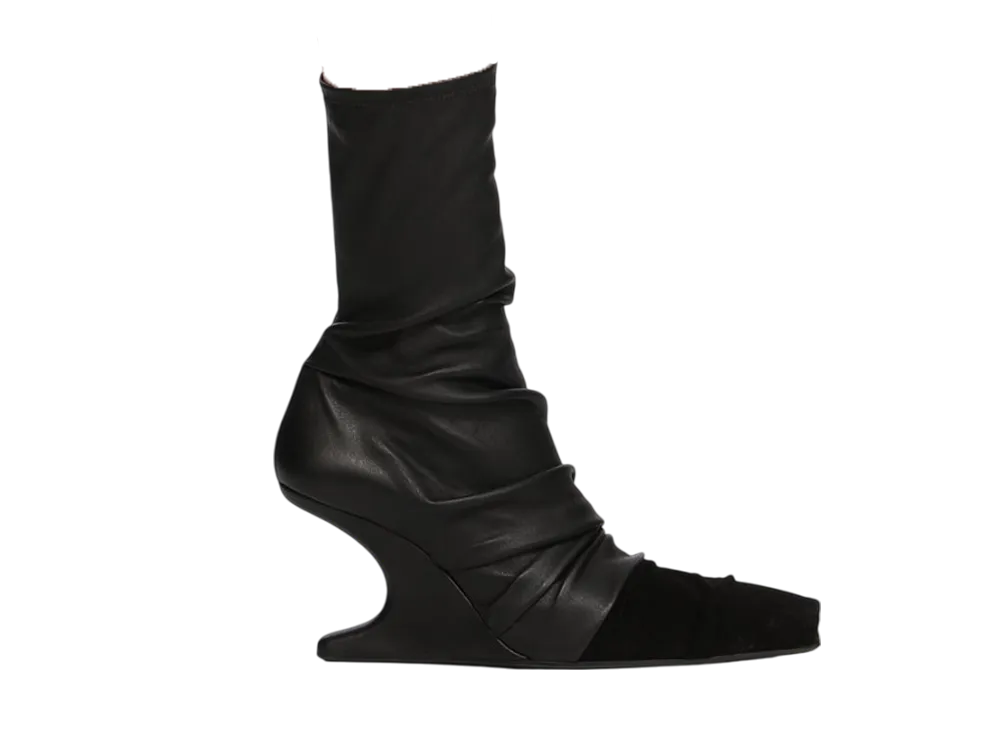 Rick Owens Women's FW25 Concordians Cantilever 8 Sock "Black/Black"