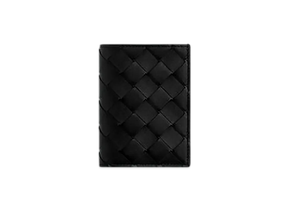 Bottega Veneta Intrecciato Slim Flap Card Case "Black"