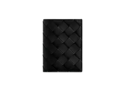 Bottega Veneta Intrecciato Slim Flap Card Case "Black"