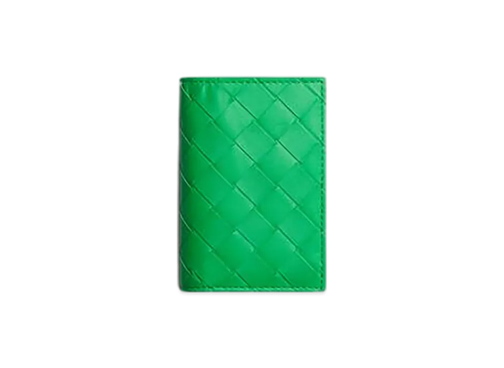 Bottega Veneta Intrecciato Flap Card Case "Parakeet"