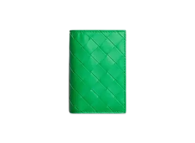 Bottega Veneta Intrecciato Flap Card Case "Parakeet"