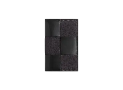 Bottega Veneta Cassette Flap Card Case "Dark Indigo/Black"