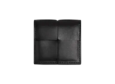 Bottega Veneta Cassette Folded Coin Purse "Black"