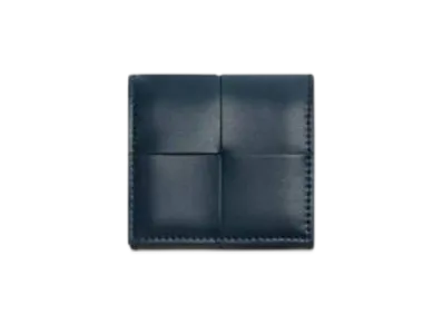 Bottega Veneta Cassette Folded Coin Purse "Deep Blue/Umbra"