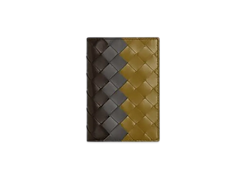 Bottega Veneta Intrecciato Passport Case "Fondente/Lapiri/Limonite"