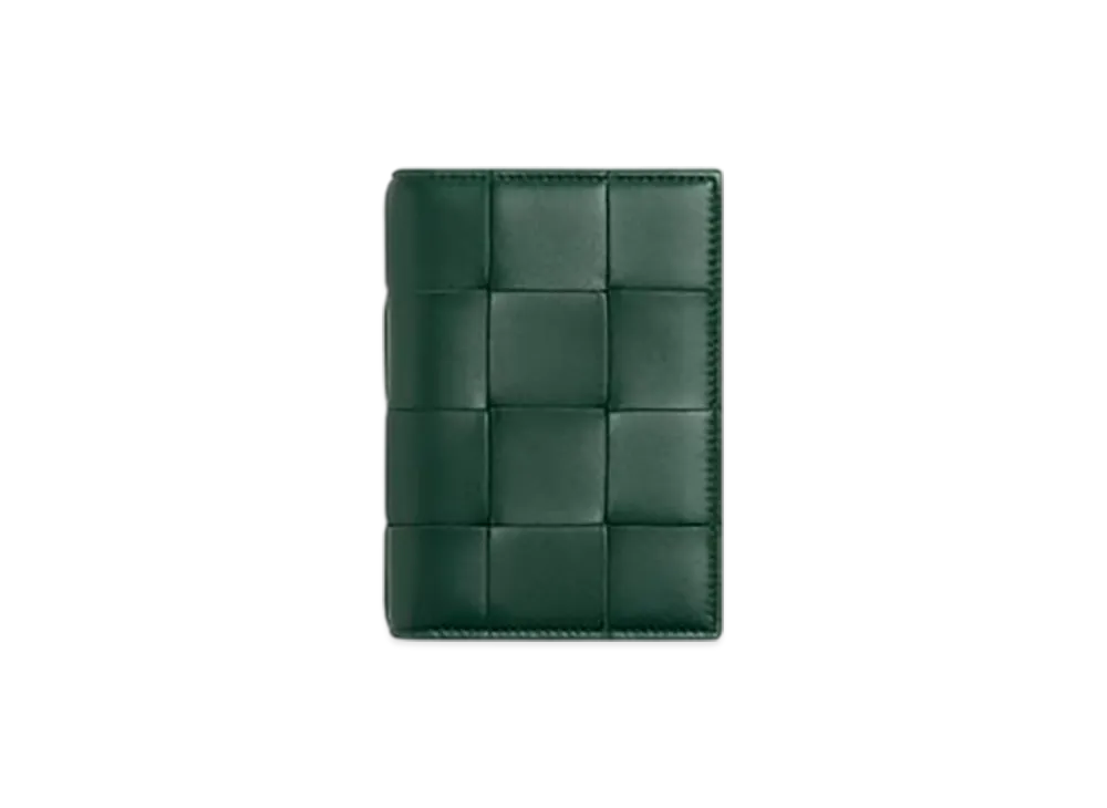 Bottega Veneta Cassette Passport Case "Emerald Green"