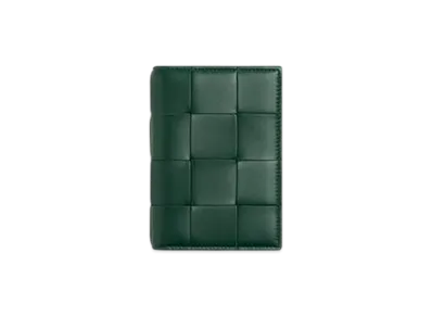 Bottega Veneta Cassette Passport Case "Emerald Green"