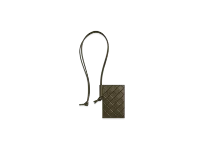 Bottega Veneta Intrecciato Stamp Badge Holder "Cypress"