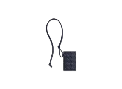 Bottega Veneta Intrecciato Badge Holder "Abyss/Cypress"