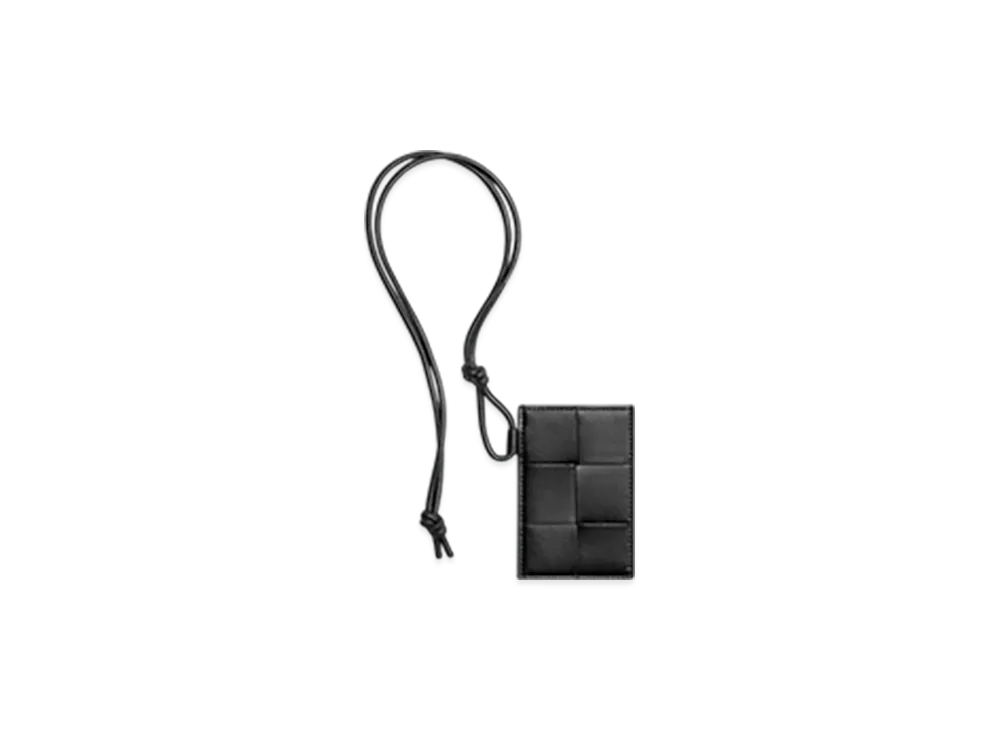 Bottega Veneta Cassette Badge Holder "Black/Parakeet"
