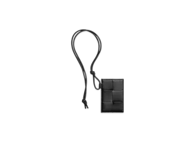 Bottega Veneta Cassette Badge Holder "Black/Parakeet"