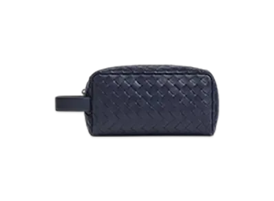 Bottega Veneta Intrecciato Travel Pouch "Abyss/Cypress"