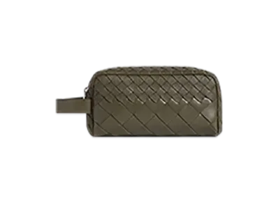 Bottega Veneta Intrecciato Travel Pouch "Cypress"