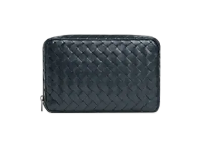 Bottega Veneta Intrecciato Large Zipped Organizing Pouch "Shadow"