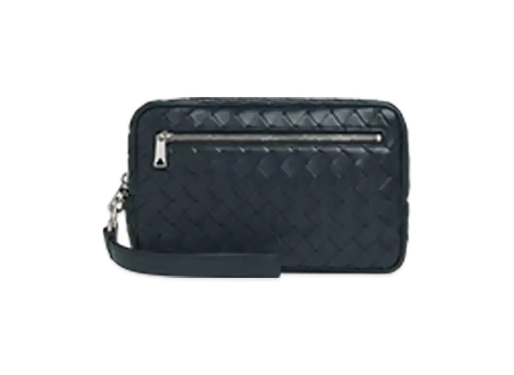 Bottega Veneta Intrecciato Pouch With Wristlet "Shadow"