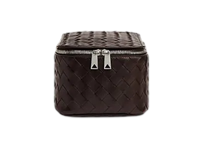 Bottega Veneta Intrecciato Medium Shoe Case "Fondente"