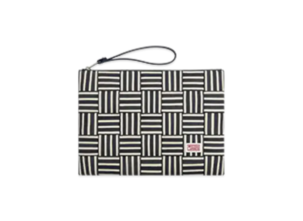 Bottega Veneta Cassette Large Flat Pouch "Navy/White"