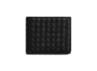 Bottega Veneta Intrecciato Piccolo Bi-Fold Wallet "Black"
