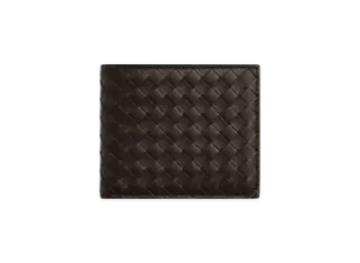 Bottega Veneta Intrecciato Piccolo With Coin Purse Bi-Fold Wallet "Fondente"